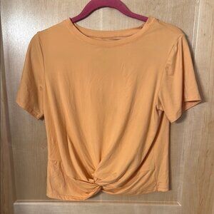 Orange Crop Tie Front Tee